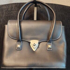 Saffiano Black Leather Handbag